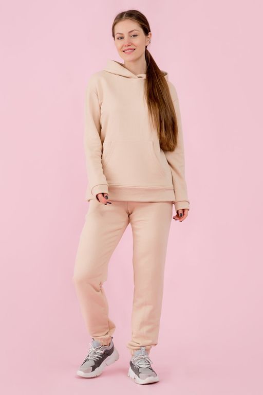 Брюки трикотажные хлопковые бежевые - Odis фото 2