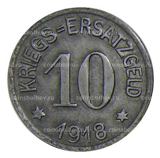Монета 10 пфеннигов 1918 года Германия  Нотгельд Крефельд