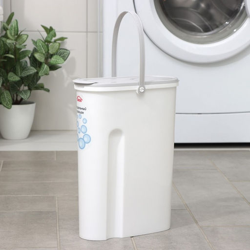 Контейнер для стирального порошка, 5 л, 11×24.6×32 см, серый