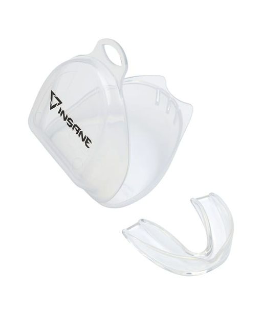 Капа 1-челюстная INSANE TIGER, ЭВА, прозрачный, с футляром, детский