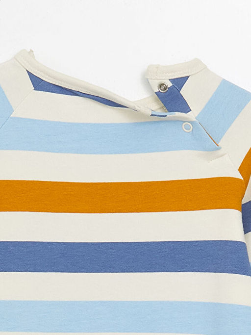 Bisiklet Yaka Renk Bloklu Erkek Bebek Tulum - Waikiki фото 3