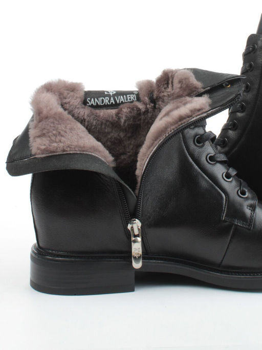 04-M3-1492 BLACK Ботинки зимние женские (натуральная кожа, натуральный мех) - Фабричный китай фото 16