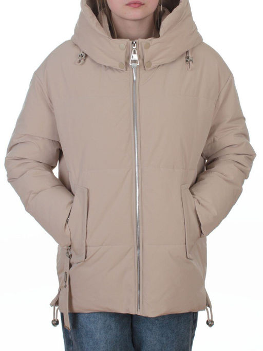 2387 BEIGE Куртка зимняя женская (150 гр. холлофайбер)