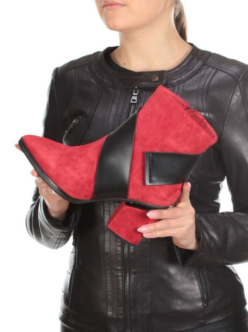 04-A331W-766VB RED Ботинки зимние женские (натуральная замша, натуральный мех) - Фабричный китай фото 4