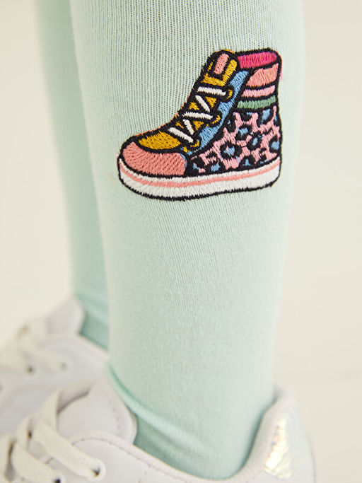 Nak??l? K?z ?ocuk Diz Alt? ?orap - Waikiki фото 3