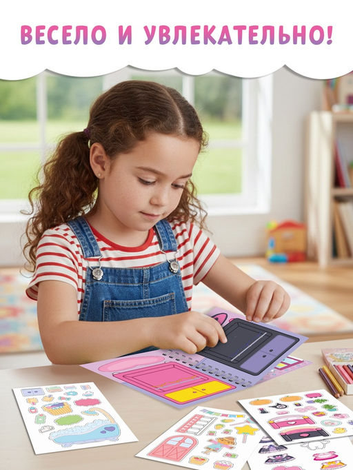 Книжка - домик «Милые соседки», со скотчем