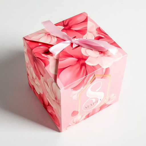 Цена за 3 шт. Коробка подарочная складная, упаковка, «8 марта», 12×12×12 см