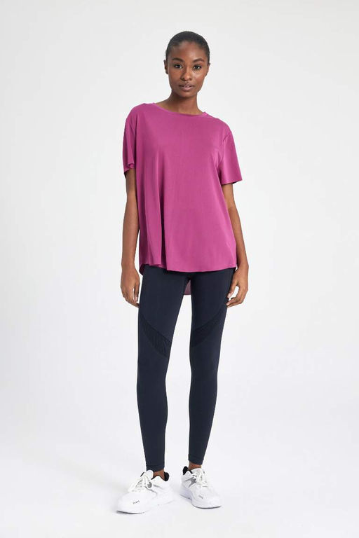 DeFactoFit Oversize-футболка премиум-класса для спортсменов с круглым вырезом и короткими рукавами  фото 5