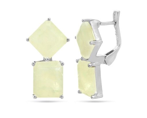 Серьги из серебра лунный камень, Саквер