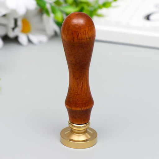 Печать для сургуча с деревянной ручкой «Кит и геометрия» 9×3×3 см