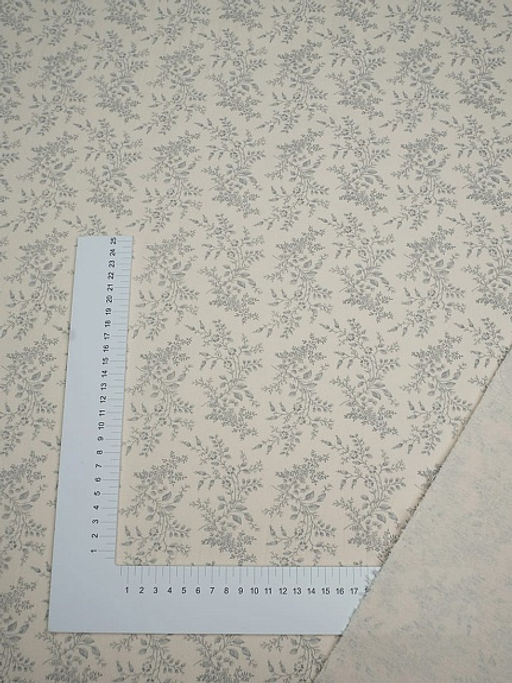 Теплый хлопок Осенние травы цв.кремовый, ш.1.5м, хлопок-100%, 160гр/м.кв - Купава фото 3