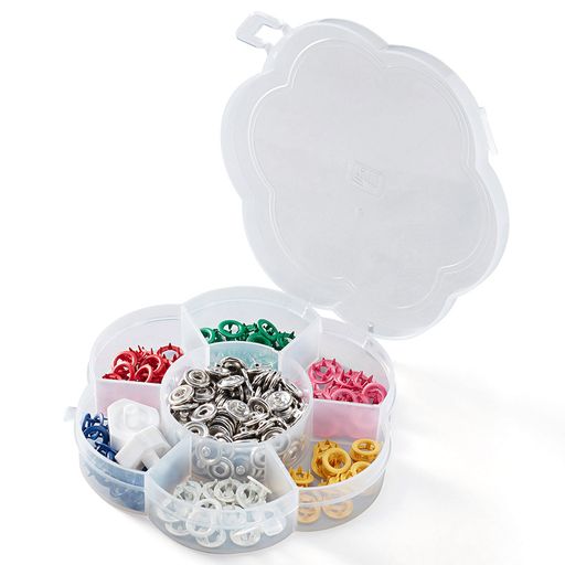 Кнопка PRYM 390740 PL Джерси в наборе латунь d 8 мм 60 шт. СК/Распродажа ассорти (6 цветов)