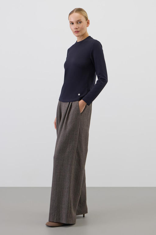 ЕВТ 3345/темно-синий джемпер (водолазка) жен