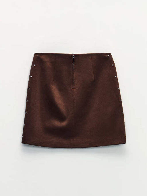 Мини юбка из искусственной замши / Zarina  фото 2