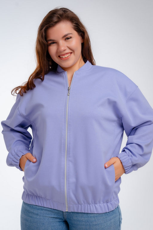 Бомбер из коттон фита сирень - Амадэль фото 19