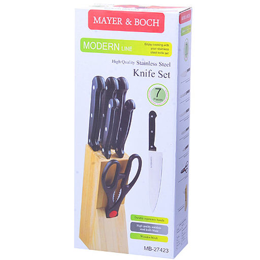 27423 Набор ножей 7пр на подст. + ножницы MB (х12) - Mayer&boch фото 4