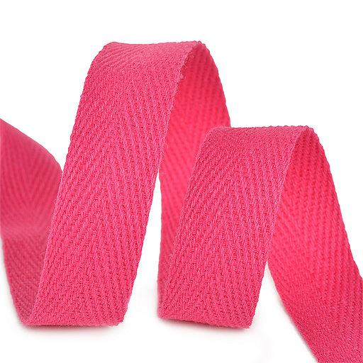 Лента-тесьма 10мм киперная 2,5г хлопок TBY.CT цв.F145 фуксия уп.50м