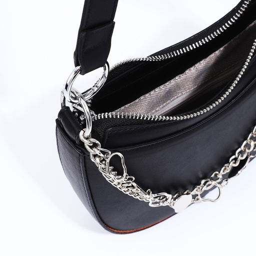 Сумка-багет на молнии, цвет чёрный - Simaland фото 13