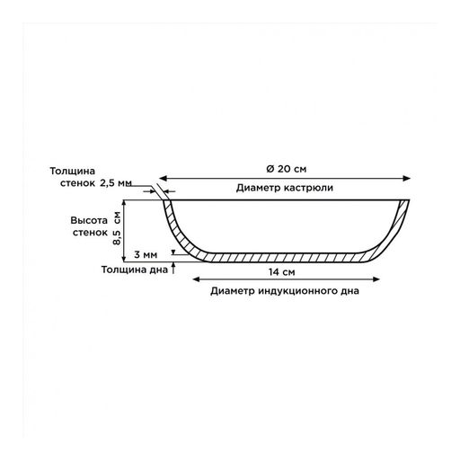Кастрюля с крышкой Walmer Stonehenge, 2 л, цвет светлое дерево  фото 4