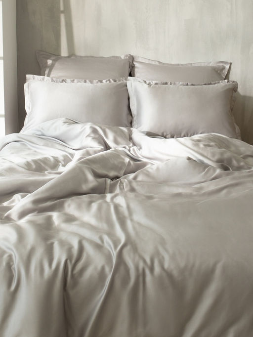 Наволочка SL Home Tencel, 50×70+3 см, тенсель, эвкалиптовое волокно 100%, светло-серая