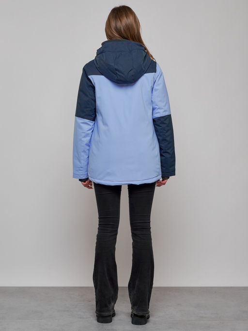 Горнолыжная куртка женская зимняя фиолетового цвета 33307F