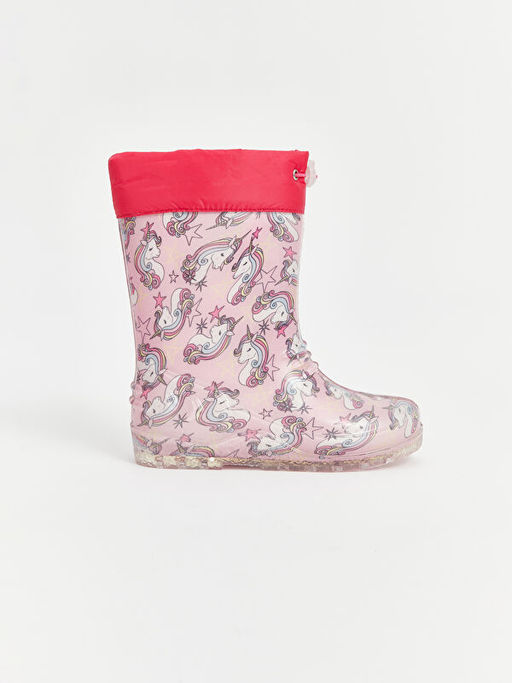 Bask?l? K?z ?ocuk Ya?mur Botu - Waikiki фото 2