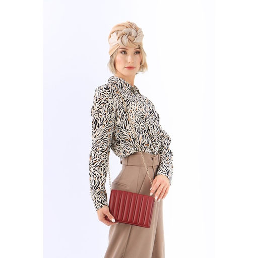 Сумка-мессенджер на клапане, длинный ремень, цвет бордовый - Simaland фото 4