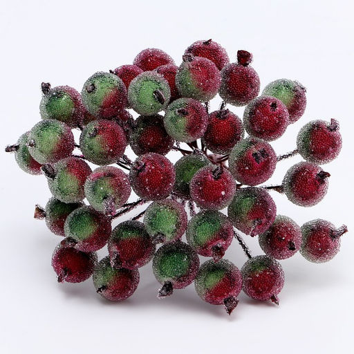 Цена за 10 шт. Ягоды для декора, 7×6×7 см, 40 ягод