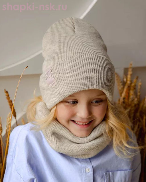 PQ 18 PD 18 Комплект для девочки (колпак+снуд) (52-54)