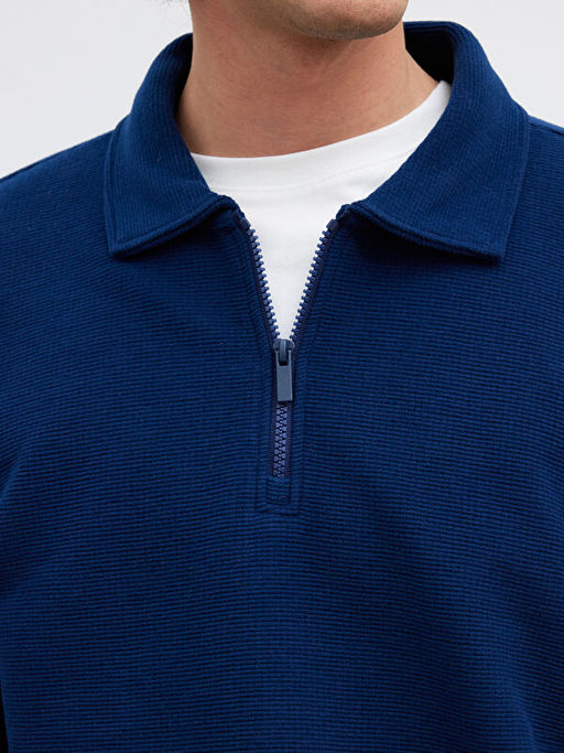 Polo Yaka Erkek Sweatshirt