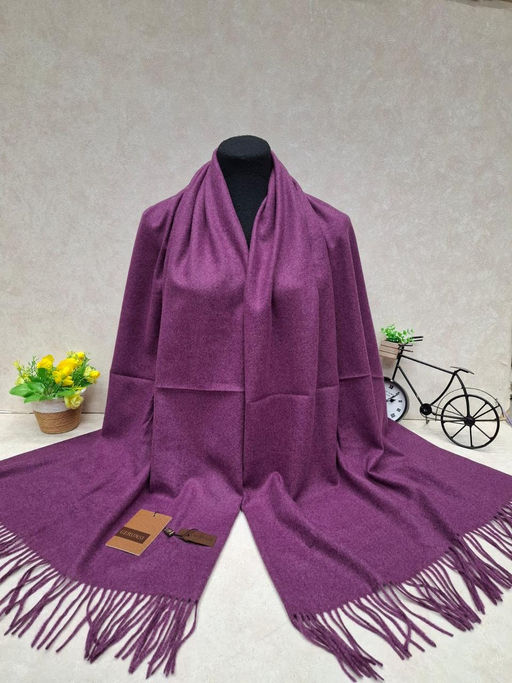 Тёплый палантин, цвет фиолетовый