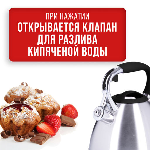 28972 Чайник 3 л нерж/сталь со свистком MB (х12) - Mayer&boch фото 11