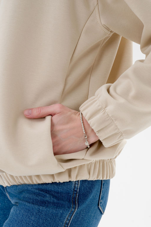 Бомбер из коттон фита песочный макси - Амадэль фото 16