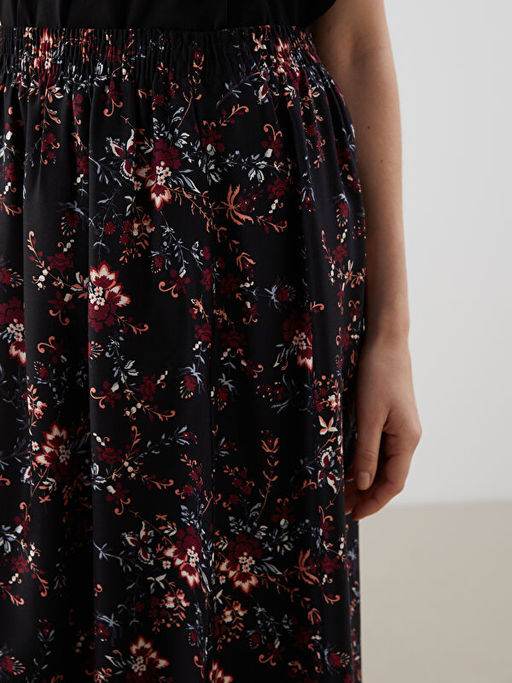 Beli Lastikli Desenli Kad?n Etek