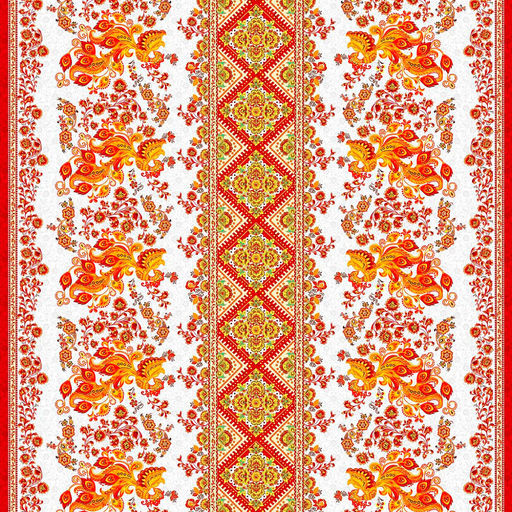 "Жар-птица" Скатерть 200х145см, длина стола до 160см, на 6-8 персон, хлопок "Комфорт" 171г/м2, "Домашняя мода" (Россия)