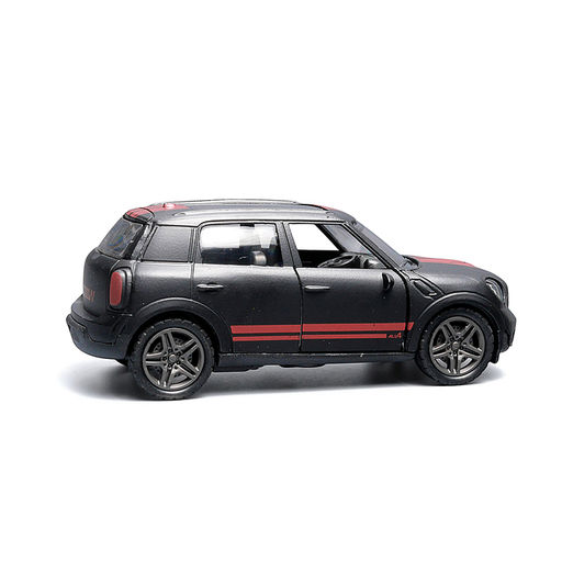 Чёрная с красными полосками инерционная машинка die-cast , 1:32