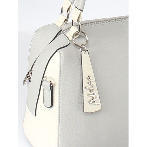 Сумка женская искусственная кожа ADEL-194/3в/ММ, 1отд плечевой ремень, серый св/беж флотер 259199 - Adelia фото 4