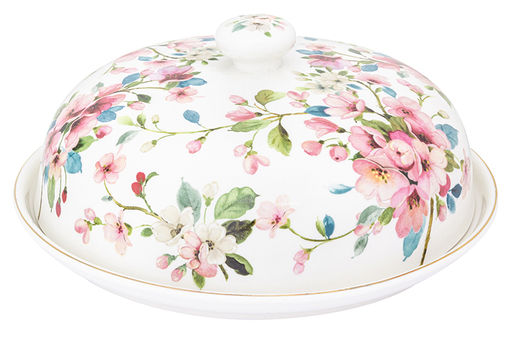 Блинница 23*23*9,5 см Яблоневый цвет на белом NEW BONE CHINA - Elan gallery фото 4