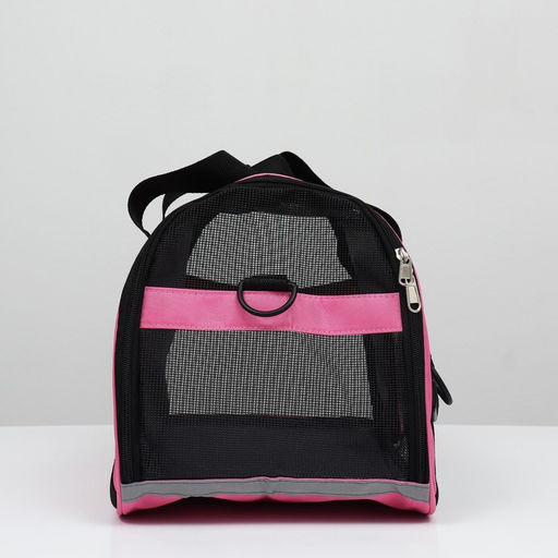 Сумка-переноска сетчатая, 43 х 21 х 30 см, розовая - Пижон фото 6