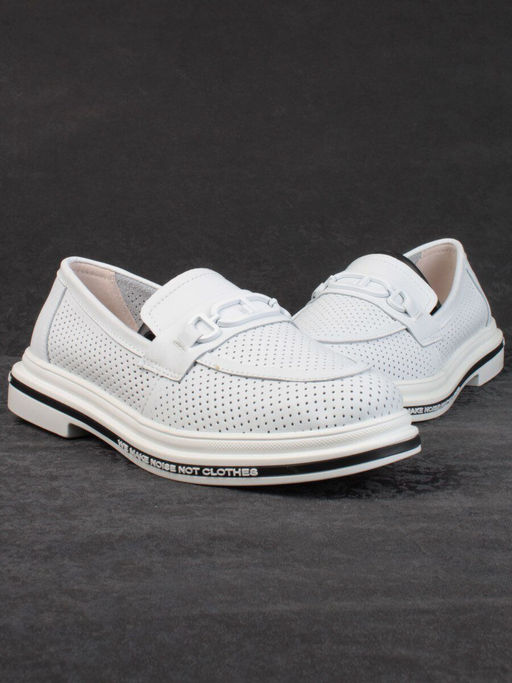 03-PDD170-1 WHITE Лоферы женские (натуральная кожа) - Фабричный китай фото 13