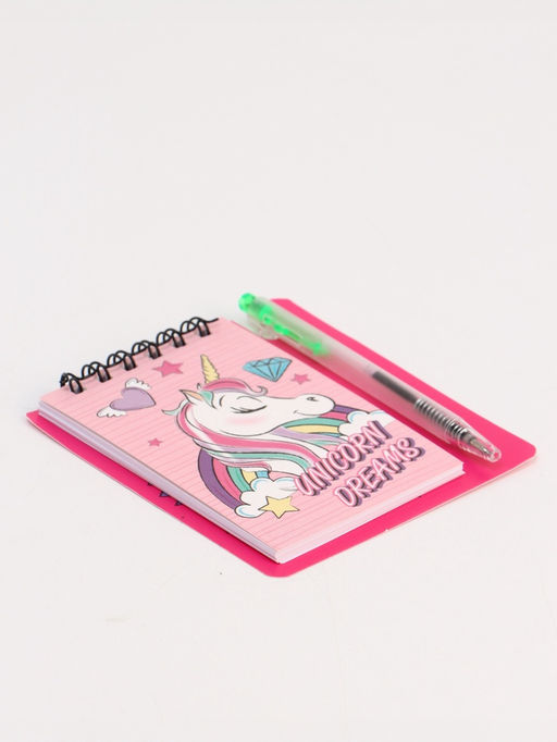 Блокнот А7 и мини ручка, Минни Маус и единорог