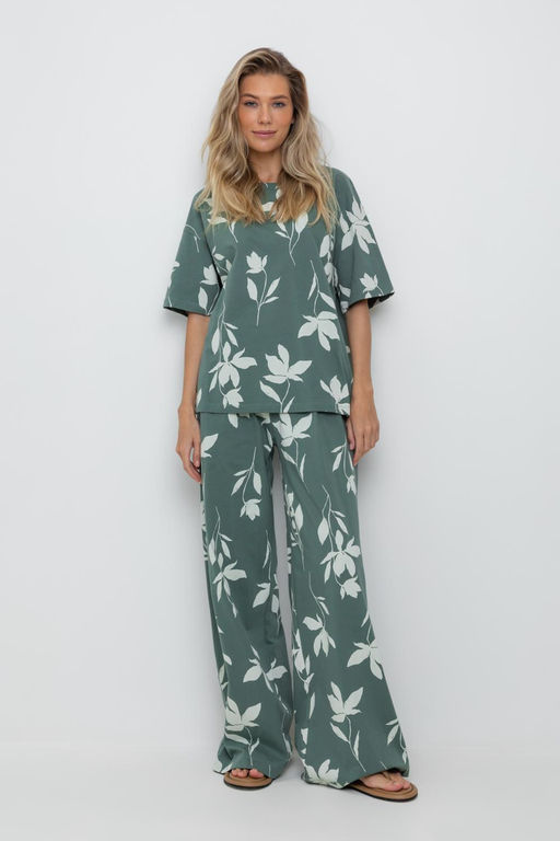 VERY NEAT _ ЕВТ 4069/зеленый мох,магнолия брюки жен