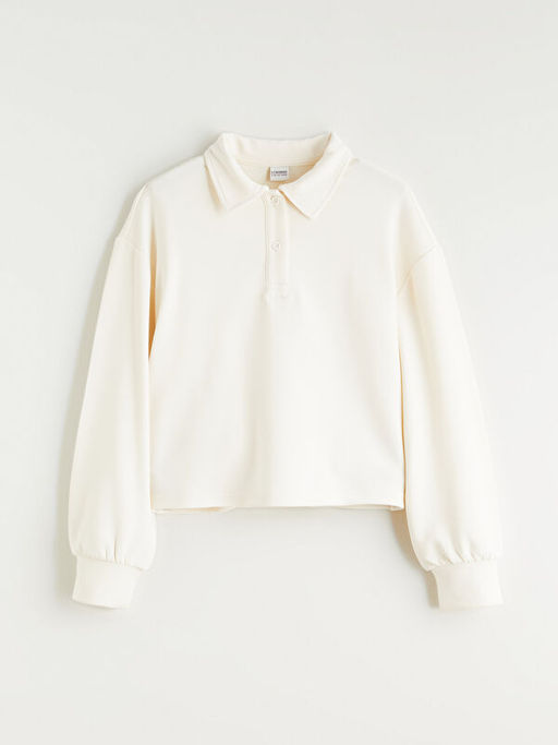 K?z ?ocuk Polo Yaka Soft Touch Sweatshirt