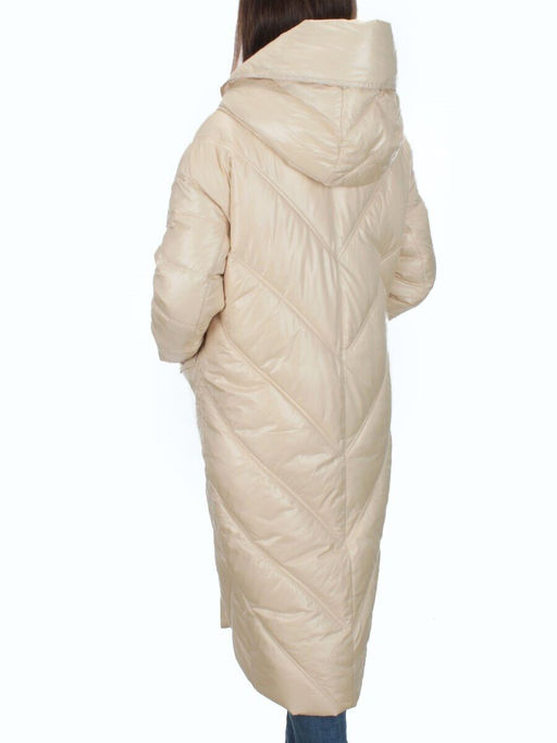 21-381 LT. BEIGE Пальто зимнее женское (200 гр. тинсулейт) - Fashion фото 4