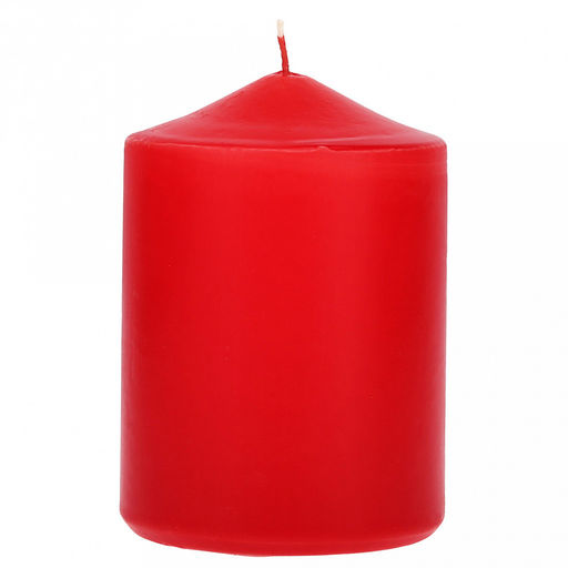 Свеча "Столбик" д6см, h8,5см, красный, парафин, время горения 12ч, 180гр (Россия)