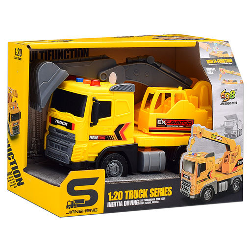 Машина "Экскаватор" 1:20 (свет, звук) в коробке