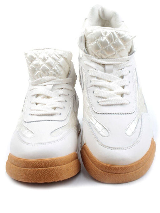 04-P48-2Z MILK WHITE Ботинки зимние женские (искусственная кожа и шерсть)