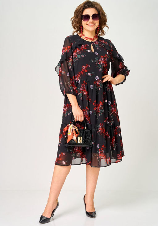 Платье EVA GRANT 7281А цветочный принт