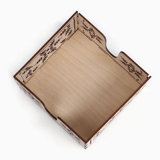 Салфетница новогодняя «Снежинка», 13×10 см, дерево