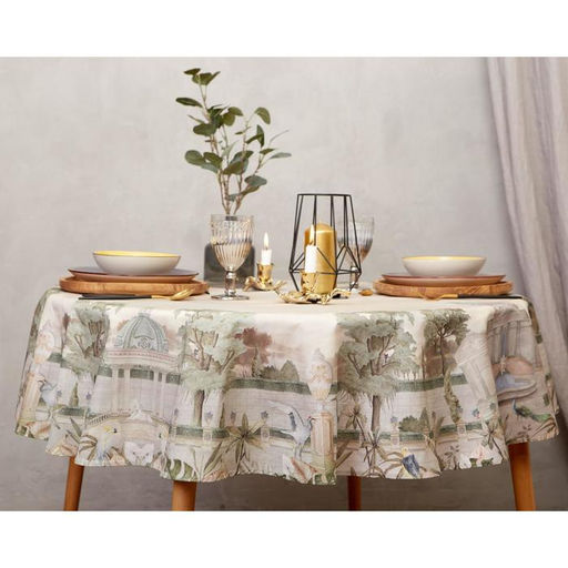 Скатерть Этель Райский сад d=150 +/-3 см  фото 4